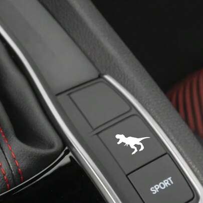 2 Pieces Tyrannosaurus Rex Blank Button Stickers, Suitable For All Vehicle Blank Buttons