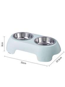 2-In-1 Cat Feeder & Water Dispenser - Dual Bowl, Easy-Clean Pet Food & Water Dispenser With Cute Cat Design, Multiple Colors For Healthy Cat Diet, Cat Feeder And Water Dispenser, Playful Design, Durable Plastic - Multicolor - View 6