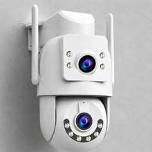 Kamera Keamanan PTZ Lensa Ganda Luar Ruangan JOOAN 4MP CAM720 APP 5G Bluetooth WiFi AP Jaringan Tahan Air Deteksi Manusia Pelacakan Otomatis Penglihatan Malam Warna Penuh Mendukung Kartu SD Penyimpanan Cloud - Hitam dan Putih - View 2