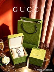 Hộp đựng đồng hồ Gucci màu xanh sang trọng, hộp trưng bày trang trí có đệm bên trong, hộp quà lưu trữ thanh lịch, chỉ 1 hộp - màu xanh lá - Xem 2