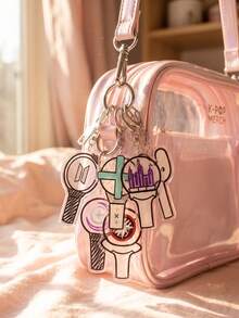 1Pc/6Pcs K-Pop Lightsticks Themed Acrylic Keychains, Featuring Classic Lightstick Design, Fashionable Bag Charm, Suitable For Back To School, Gift For K-Pop Fans, Exquisite Collection, All Seasons - Multicolor - View 4