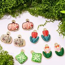 1PC Lovely Enamel Alloy Pendants Funny Hand-Painted Color Block Charms For DIY Necklace Bracelet Earring Jewelry Making Supplies - Multicolor - View 7