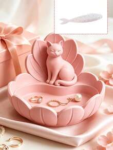 Cat Tray & Fish Bone Storage Rack Set, Desktop Organizer For Jewelry, Keys, Wireless Earbuds And Stationery, Decorative Storage For Living Room, Entryway, Vanity And Desk, Birthday, Anniversary And Holiday Gift For Yourself Or Friends, Mother's Day Gift, Practical Organizer To Declutter Desktop, Back To School Dorm Organization, Best Friend Gift Exchange And Year-End Thank You Gift - Multicolor - View 14