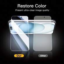 1pc Tempered Glass HD Screen Protector, Full Coverage Design, Compatible With IPhone 17 Pro Max/17 Air/17E/16 Pro Max/16E/15 Pro Max/15 Plus/14 Pro Max/13 Mini/12 Mini/11 Pro Max/Xs Max And More - Clear - View 3