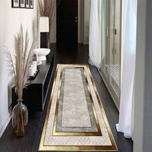 1pc Solid Color European Luxury Style Long Runner Rug, Thin Lightweight Crystal Velvet Material, Spring New Arrival, Suitable For Living Room, Bedroom, Entryway, Kitchen Hallway, Bedside Mat, Christmas And Halloween Home Decor - A - View 15