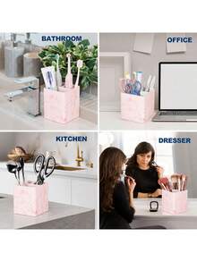 Bathroom Toothbrush Holder, Made Of Silicone, For Storing Electric Toothbrushes And Toothpaste. A 3-Slot Toothbrush Organizer Suitable For Bathroom Countertops, Shower Rooms, And Vanities. - Multicolor - View 4