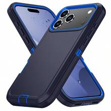 Military-Grade 3-In-1 Shockproof Phone Case, Heavy Duty Anti-Fall Anti-Slip Multi-Layer Protective Waterproof Scratch-Resistant Full Body Protective Phone Case, Universal, Practical Phone Accessory Gift For Spring Festival And Daily Use, Must Have - Deep Blue - View 136