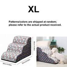 1pc Cartoon Pet Stairs, High Elasticity Foam Dog Steps 2/3/4 Levels, Pet Ramp, Suitable For Small Dogs And Cats, Non-Slip And Washable, Pet Climbing Stairs, Sofa Bed Climbing Support, For Elderly And Disabled Pets, Pet Stairs Furniture Protection Pad - Multicolor - View 14