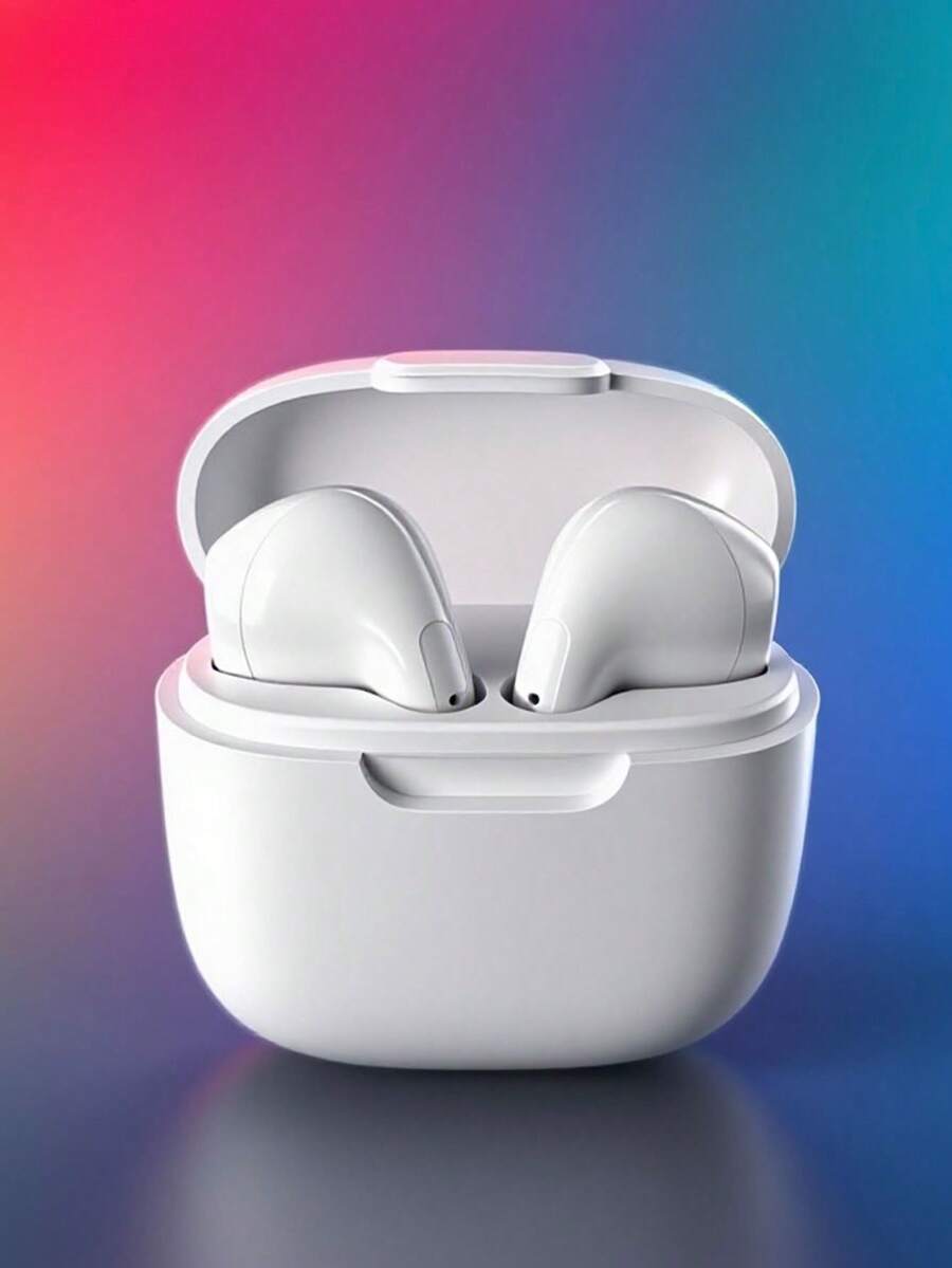 TWS Wireless Bluetooth Earbuds, Airbuds Sports Earphones, Touch Control, Clear Calls, High-Definition Sound Quality, With Charging Case, Long Battery Life, Soft Silicone Ear Tips-Ideal For Travel, Daily Wear, Outdoor Sports-Auto Pairing, Compatible With IOS And Android Systems - White - View 1