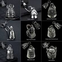 AD 1pc Motorcycle Bell For Men And Women, Bicycle Bell Accessory, Motorcycle Angel Bell, Evil-Warding Bell, Vintage Punk Motorcycle, Stainless Steel Lucky Riding Bell - Titanium Steel - Motorcycle Bell - View 2