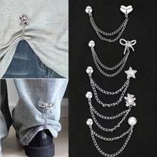 2/4/5/6/10pcs Slouchy Pants Cuff Hem Clips, Anti-Dragging Chain Magnetic Buckle, Pants Length Shortener, Invisible Fixing Clip, Hidden Buckle - Multicolor - View 7