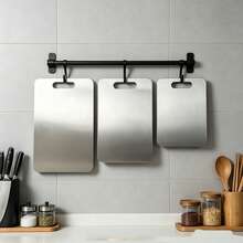 Pure Titanium Antibacterial & Mold-Resistant Cutting Board For Kitchen, Double-Sided Raw & Cooked Separation Design, With Hanging Storage Hole, Household Chopping Board, Fruit, Vegetable & Fresh Meat Partitioned Cutting, Easy To Clean, Durable & Non-Stick, Christmas, Halloween, Thanksgiving Holiday Special - View 5