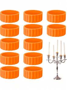 5/1pc Silicone Candle Holder With Non-Slip Base, Anti-Drip Guard Ring, Candle Base Ring, Candle Protection Ring, Stabilizer Ring, Anti-Wax Splash, Flexible Desktop Stabilizer Ring, Suitable For Long Candles, Home, Christmas, Holiday Use - Multiple Styles - View 4