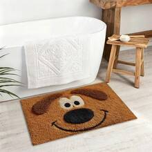 1pc Dog/Cat Pattern Design Microfiber Bath Rug, Non‑Slip Soft Bathroom Mat, Water‑Absorbent Doormat, Machine Washable, Low Pile, TPR Backing, Knit Fabric, For Bedroom, Kitchen, Entryway Indoor Use, Accessories & Home Decor, Perfect New House Gift - Multicolor - View 8