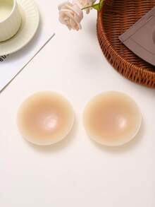 1/2/5 Pairs 8cm Solid Color Silicone Nipple Covers, Ultra-Thin Invisible Anti-Show, Suitable For Camisoles, Weddings, Sports And Daily Wear - Multicolor - View 3