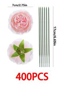 400/12/24/36pcs Artificial Peony Flowers With Stems, Faux Peony Flower Heads For Wedding Party Decoration, Cake Decoration, Home Living Room Table Centerpiece, Fake Plants, Autumn Decor, Room, Desk, Room Decoration Supplies - Baby Pink - View 12