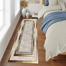 1pc Solid Color European Luxury Style Long Runner Rug, Thin Lightweight Crystal Velvet Material, Spring New Arrival, Suitable For Living Room, Bedroom, Entryway, Kitchen Hallway, Bedside Mat, Christmas And Halloween Home Decor - A - View 7