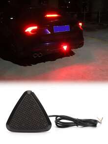 XF.Meraki F1 Style Brake Light, Daytime Running Light, Fog Light, Rear Tail Light, Third Brake Light, Waterproof Triangle Warning Flashing Light, 12 LED, Universal Motorcycle Truck Safety Stop Accessory - A - View 9
