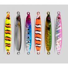 1PC 10‑30g Long‑Distance Casting Metal Jig Lures Rotatable Single Hook Spinner Blade High Gloss Hard Bait Saltwater Freshwater Inshore Offshore Shore Boat Fishing For Bass Mackerel Trout Salmon Predatory Game Fish - Multicolor - View 9
