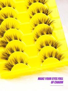 10 Pairs Large Capacity Dense Natural-Looking Flexible Soft Stem Full Band Eyelashes, Time-Saving And Effortless Application, Suitable For Multiple Occasions - View 8