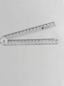 2/1 Creative Drawing Measuring Acrylic Transparent Folding Ruler, Transparent Design, Minimalist Style, Foldable Storage, Convenient To Carry, Back To School Essentials - / - View 10