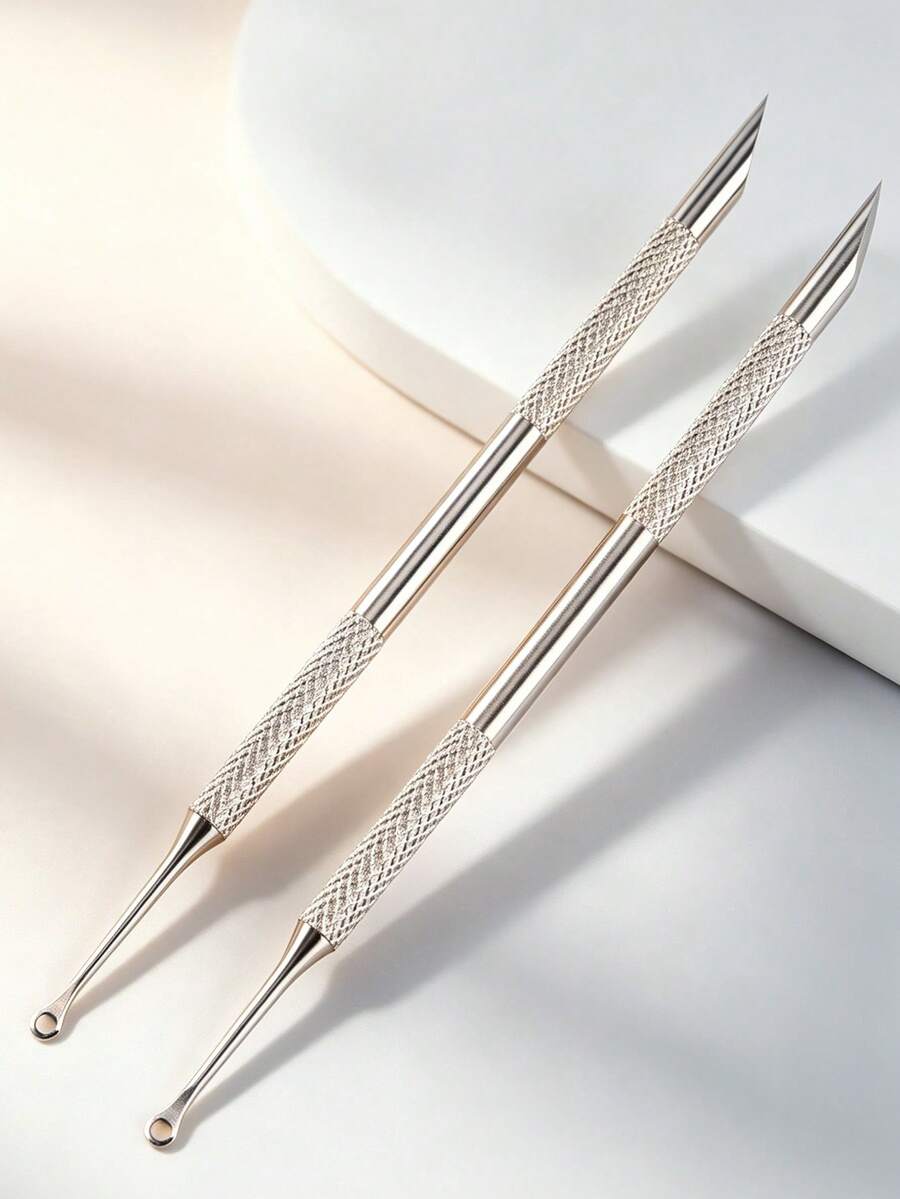 ART LALIC Dụng cụ làm móng bằng thép không gỉ hai đầu góc đẩy biểu bì móng và loại bỏ da chết - Nhiều màu - Xem 1