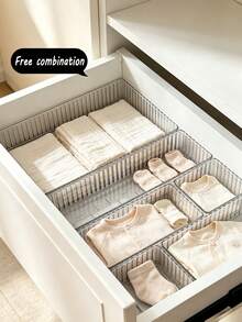 7/6/4/1pc Baby Room Drawer Free Combination Partition Storage Box, Baby Supplies And Children's Toys Storage, Dressing Table Desktop Organizing Box - Multicolor - View 6