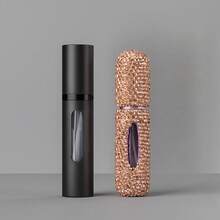 3/2/1pc Luxury Rhinestone Perfume Refillable Bottles (5ml) | Portable Sparkling Travel Spray Bottles | Vacuum Press Fine Mist Sample Dispenser For Women | Elegant Cosmetic Storage - Multicolor - View 11