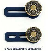 2/4/6-Pack Pants Button Extender, Universal Jeans Waist Size Changer, Belt Extender Buckle, Waist Expanding Button Pants Waist Adjustment Extender, Pants Too Small Can Be Made Larger Without Sewing, Maternity Pants Stretch Button, Easy To Use - A - View 14