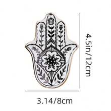 SIQIZHOU 1pc Ceramic Fatima Hand Jewelry Tray, Ring Holder, Palm Display Dish For Earrings, Necklace, Rings, Bracelets, Jewelry Storage - xiaofoshou - View 11