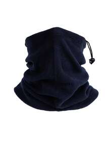 1pc Adjustable Drawstring Fleece Neck Warmer Scarf, Windproof Warm Winter Face Mask, Suitable For Skiing, Cycling And Outdoor Cold Weather Sports - Multicolor - View 18