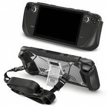 1pc Steam Deck 2020/2021 Hard Shell Protective Case With Lanyard, Full Protection, With Stand, Black Available, Anti-Drop, Birthday Gift, Homecoming Gift - View 2