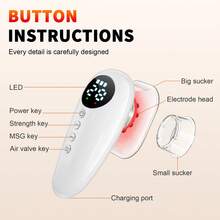 7 Colors Negative Pressure Electric Body Massage & Beauty Device, Smart Cupping Gua Sha Massage Tool, Suitable For Face, Abdomen, Arms, Legs, Waist And Back, Holiday Gift - View 4