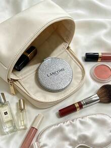 Lancôme Lancome Glitter Compact Makeup Mirror, Portable Durable Folding Hand Mirror With Brand Logo, High‑Definition Glass Surface, Suitable For Personal Use And Gift Giving, LANCOME‑GIFT‑25 - Silver - View 2