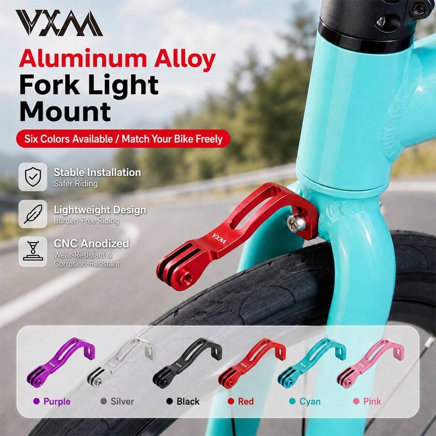 VXM Folding Bike Light Mount Front Light Bracket Pig Nose Light Holder Compatible With Dahon P8, Wind 412, Xiaobu