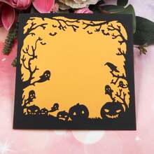 1pc Halloween Border Metal Cutting Die, Suitable For DIY Scrapbooking Templates, Handmade Greeting Card Tools And Holiday Home Decor Making - Halloween - View 4