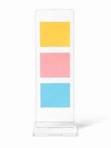 1pc Clear Acrylic Memo Holder, Modern Minimalist Vertical Memo Display Stand, Desktop Manager Task Reminder Planner, Office Clear Acrylic Display Stand, Back To School Supplies, Teacher Classroom Accessories, Home Desk Decor - Multicolor - View 3