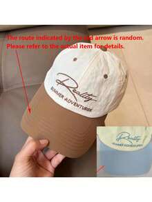Embroidered Letter Colorblock Quick-Dry Baseball Cap, Large Head Circumference Small Face Casual Outdoor Baseball Cap For Women - Multicolor - View 9