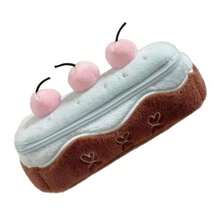 1pc New Cute Cherry Cake Plush Pencil Case, INS Style Girly Large Capacity Makeup Bag, New Semester Student Stationery Pencil Sto, First Day Of School - Multicolor - View 13