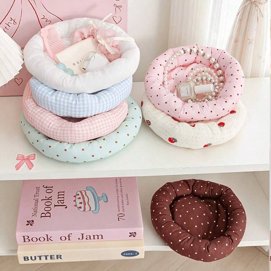 Keranjang Penyimpanan Bergaya Vintage yang Lucu, Cocok untuk Mengatur Perhiasan, Parfum, Lipstik, dan Kuteks, Desain Modis yang Segar, Memberikan Ruang Penyimpanan Tambahan untuk Meja, Hadiah yang Bagus untuk Musim Kembali ke Sekolah