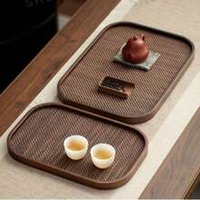 Food, Snacks, Beverages, Sushi, Steak, Pizza, Desserts, Cakes, Bread, Breakfast Tray, Coffee Tray, Tea Tray, Large Plate, Halloween, Ramadan - Maroon - View 2