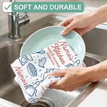 /4/6/8/10/12Pcs  Kitchen Towels With/Text  Soft Absorbent Microfiber Suitable For Cleaning, Decorative Tea Towels Suitable For Housewarming Gifts, Birthday Presents, Family Gifts, Hand Washable For Mom, Neighbors, Home Cooks - Multicolor - View 2