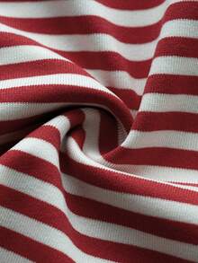 Women's Casual Striped Knit Tank Top, Summer - Red and White Stripes - View 11