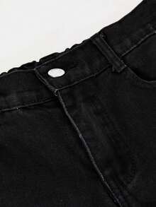 Youth Girl Spring Denim Jeans, Spring Fashion New Style - Black - View 4