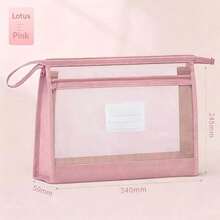 Double-Layer Subject Classification Bag A4 Transparent Mesh File Storage Bag Zipper Type Primary School Students Junior High School Students Special Tote Book Bag High School Students Large Capacity Test Paper Subject Material Book Homework Bag - Multicolor - View 7