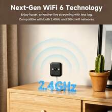 JOOAN 4MP Indoor Home Security Camera CAM720 APP Bluetooth WiFi AP Network Configuration Electronic Zoom Full Color Night Vision Monitoring Camera, Supports SD Card Cloud Storage, For Home Care - Black and White - View 6