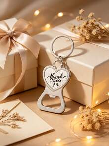 40pcs/20pcs Gold Thank You Keychain Bottle Opener Gift Set - Includes 10/5 Bottle Openers, 10/5 Cards, 10/5 Ropes And 10/5 Organza Bags. Perfect For Birthday Parties, Weddings, Theme Parties, Bachelor Parties. - One Size Fits All - View 2
