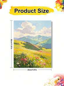 1pc Oil Painting By Numbers Kit, Landscape Theme DIY Art & Craft, Home Wall Decor, Canvas Oil Painting Decoration, Holiday Gift Includes Paintbrushes And Paints. - Sets - View 9