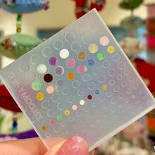 1pc Glitter Small Round Nail Art Mold, DIY Transparent Silicone Mold Nail Decoration - Clear - View 9