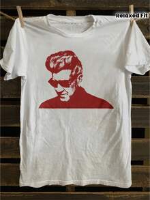 Unisex Adult T-ShirtHeavy‑Weight Punk Rock Red Band Logo Unisex Relaxed Fit Streetwear Concert Tee - White - View 1